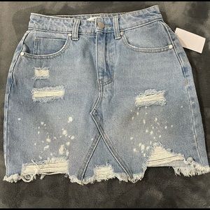Denim short skirt